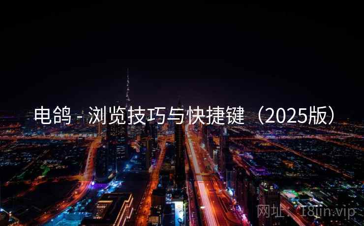 电鸽 - 浏览技巧与快捷键（2025版）